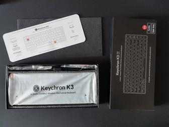 Keychron K3v2 оптическая, низкопрофильная клавиатура, Blue switches, RGB