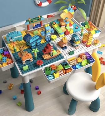 Конструктор Лего стол для детей / НОВЫЙ! 2 стула в Комплекте