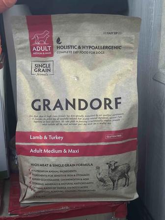 Корм GRANDORF Lamb Turkey Adult Medium Maxi Ягненок и индейкa 3 кг