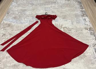 Красное вечерное платье, длинное 44-р