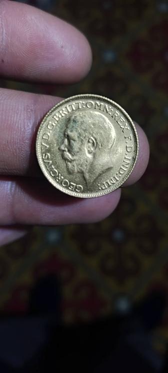 Золотая монета британский 1917 год