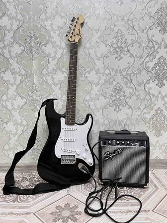Электрогитара Fender Squier Stratocaster и Комбоусилитель