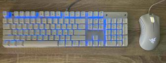Продам игровую мышку razer deadhadder, и клавиатуру zero x08 синих свитчах