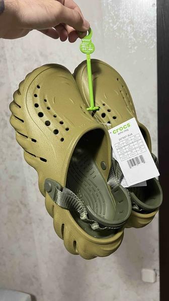 Кроксы (Crocs) Echo Clog зеленые 42/43 размер (27 см, US man 9)