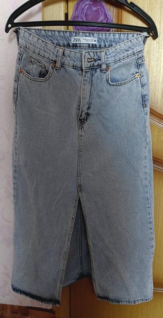 Продам джинсовую юбку под zara