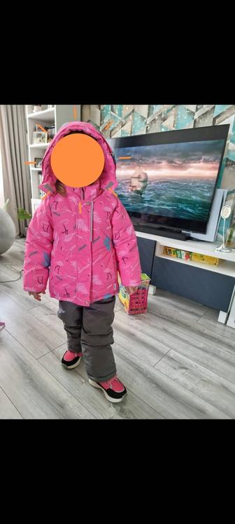 Зимний полукомбинезон и куртка на девочку, в подарок зимние сапоги