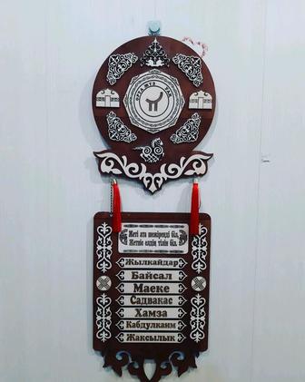 Деревянная казахское шежире шежіре подарки сувенир 7 жеті ата