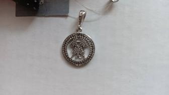 Серебро 925 Новый женский кулон подвеска с цирконом Близнецы знак зодиака