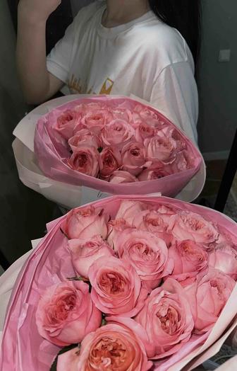 Букет цветов !нежно розовые розы 16шт- по выгодней цене