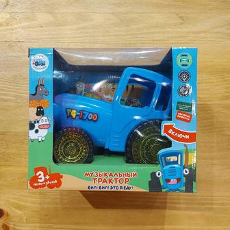 Синий трактор - детская игрушечная машинка. Мелодии + Световые эффекты
