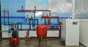 Пуско-наладочные и монтажные работы системы отопления (котл и водоснабжения