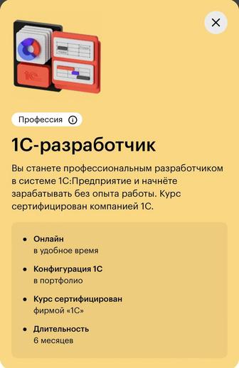 Профессия 1С-разработчик PRO. Тариф индивидуальный на Skillbox