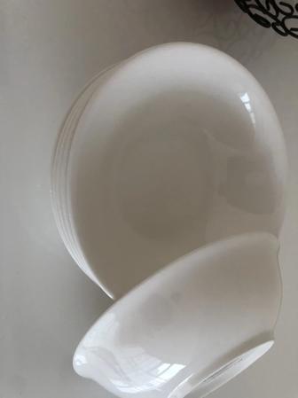 Тарелка для супа, бульонница, салатница чаша керамика белая