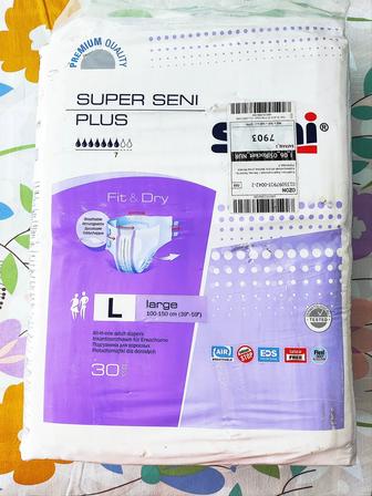 Подгузники для взрослых Super Seni plus large по 30 шт.