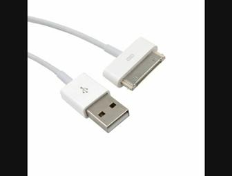 Кабель FinePower 30-pin apple - USB, 1 м, белый