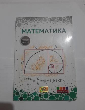 Математика. Шын- кітап. 343 страниц. Б/у. Для ҰБТ(ЕНТ) подготовки.