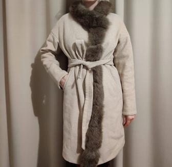 Пальто женское зимнее - натуральный мех