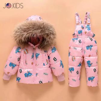 Куртка с комбинезоном зима для девочки роз цв