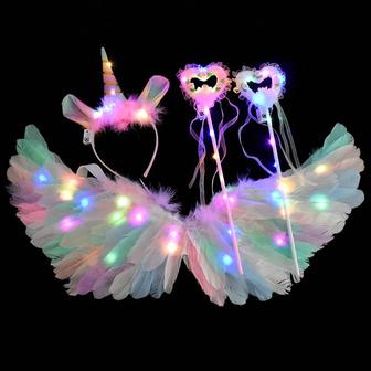 Светящиеся крылья костюм единорога