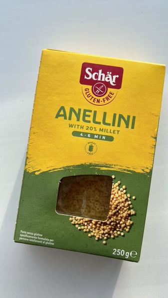 Anellini макаронные изделия «колечки» без глютена, 250 г, Schar