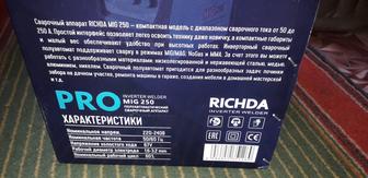 RICHDA сварочный инвертор MIG-250 (MIG/MAG,MMA)