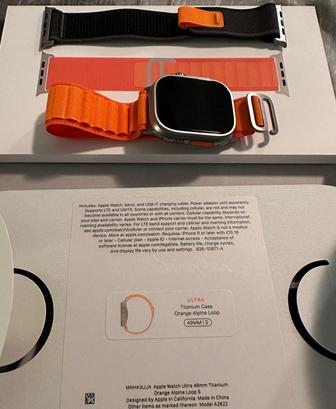 Продам Apple Watch Ultra, 49мм Titanium Case, цвет Orange Alpine