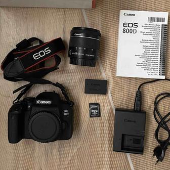 Фотокамера Canon EOS 800D Kit 18-55 черный фотоаппарат