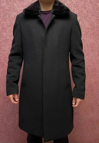 Пальто кашимировое мужское черное